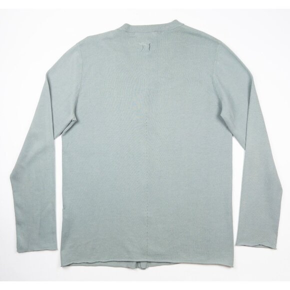 Hannes Roether Cardigan Sweater Men's Large Light Green Button-Up Loop Cotton - Picture 4 of 16